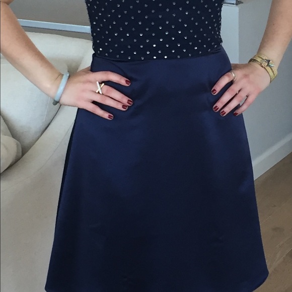 SOLD Reiss Mari crystal embellished navy dress, 4 - Picture 4 of 8